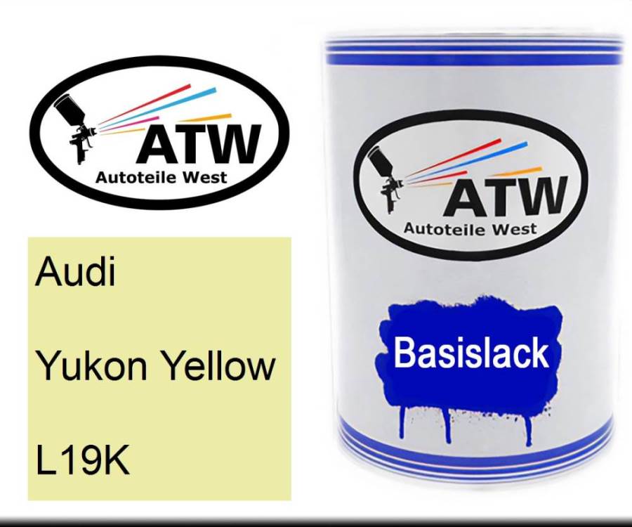 Audi, Yukon Yellow, L19K: 500ml Lackdose, von ATW Autoteile West.